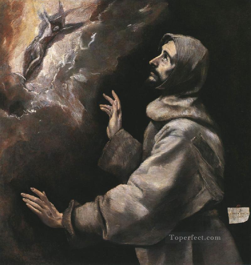 St Francis Receiving the Stigmata 1577 Mannerism Spanish Renaissance El Greco Oil Paintings